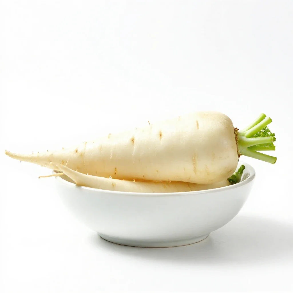 White turnip isolated on a white background