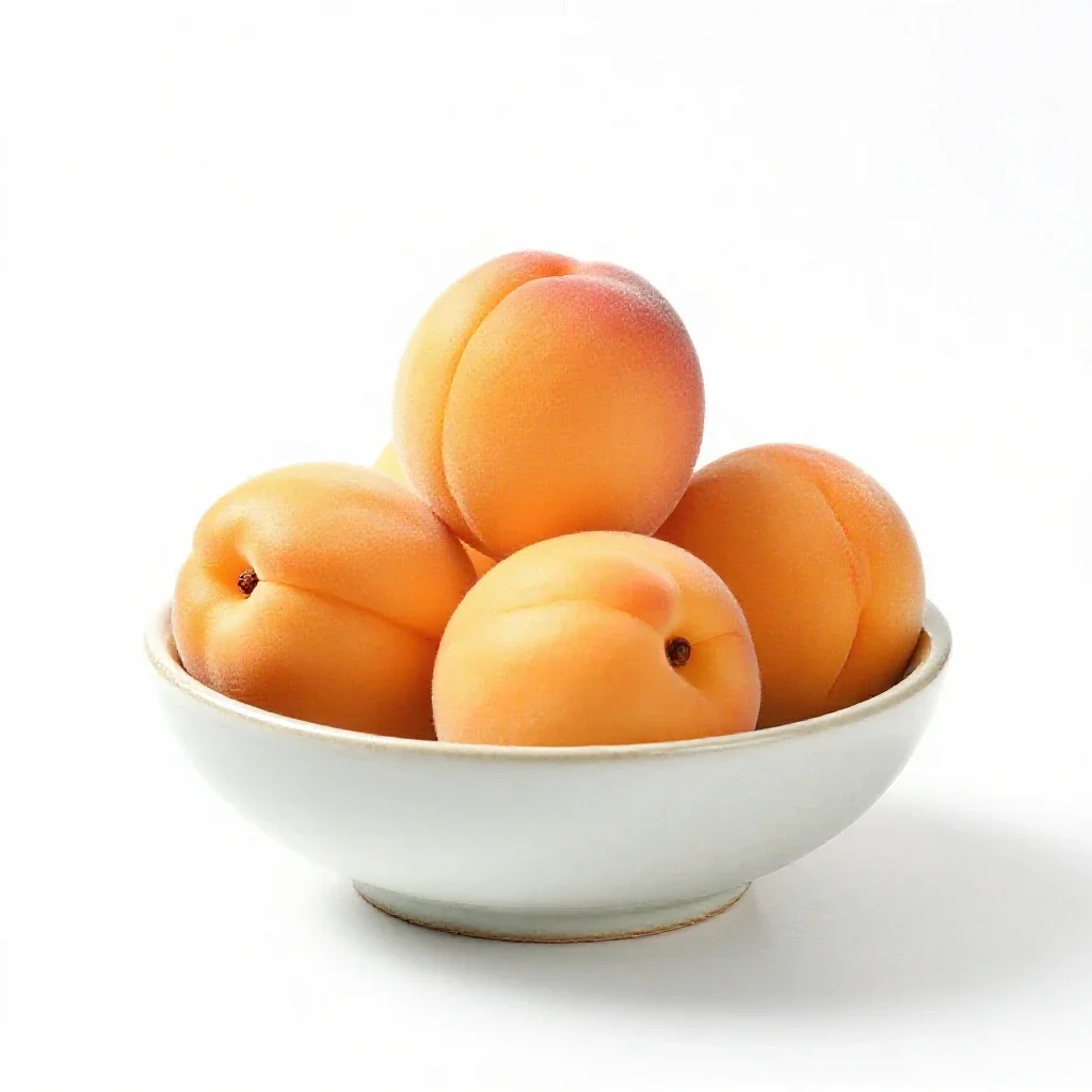 Apricot isolated on a white background