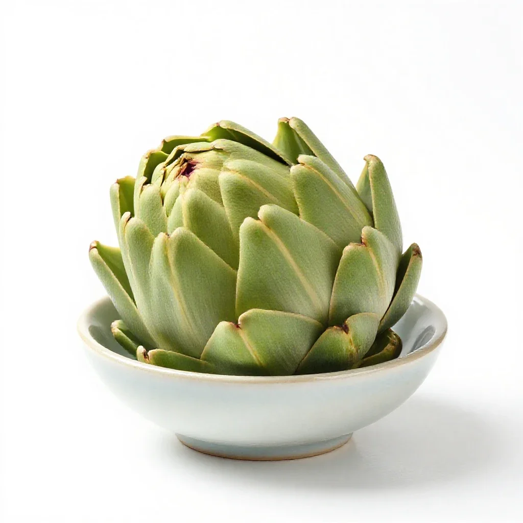Artichoke heart isolated on a white background