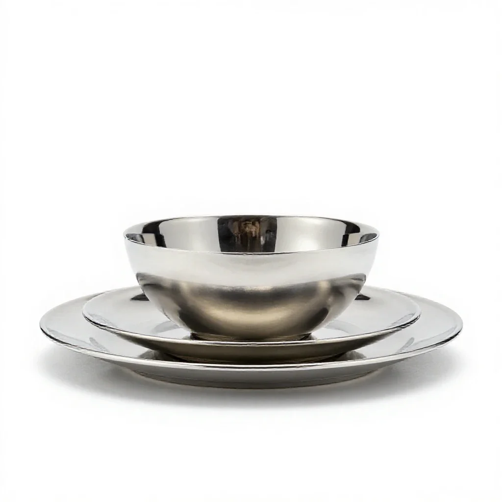 Dinner service isolated on a white background
