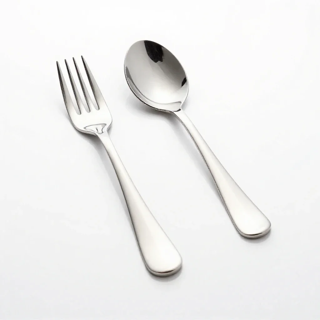 Flatware isolated on a white background