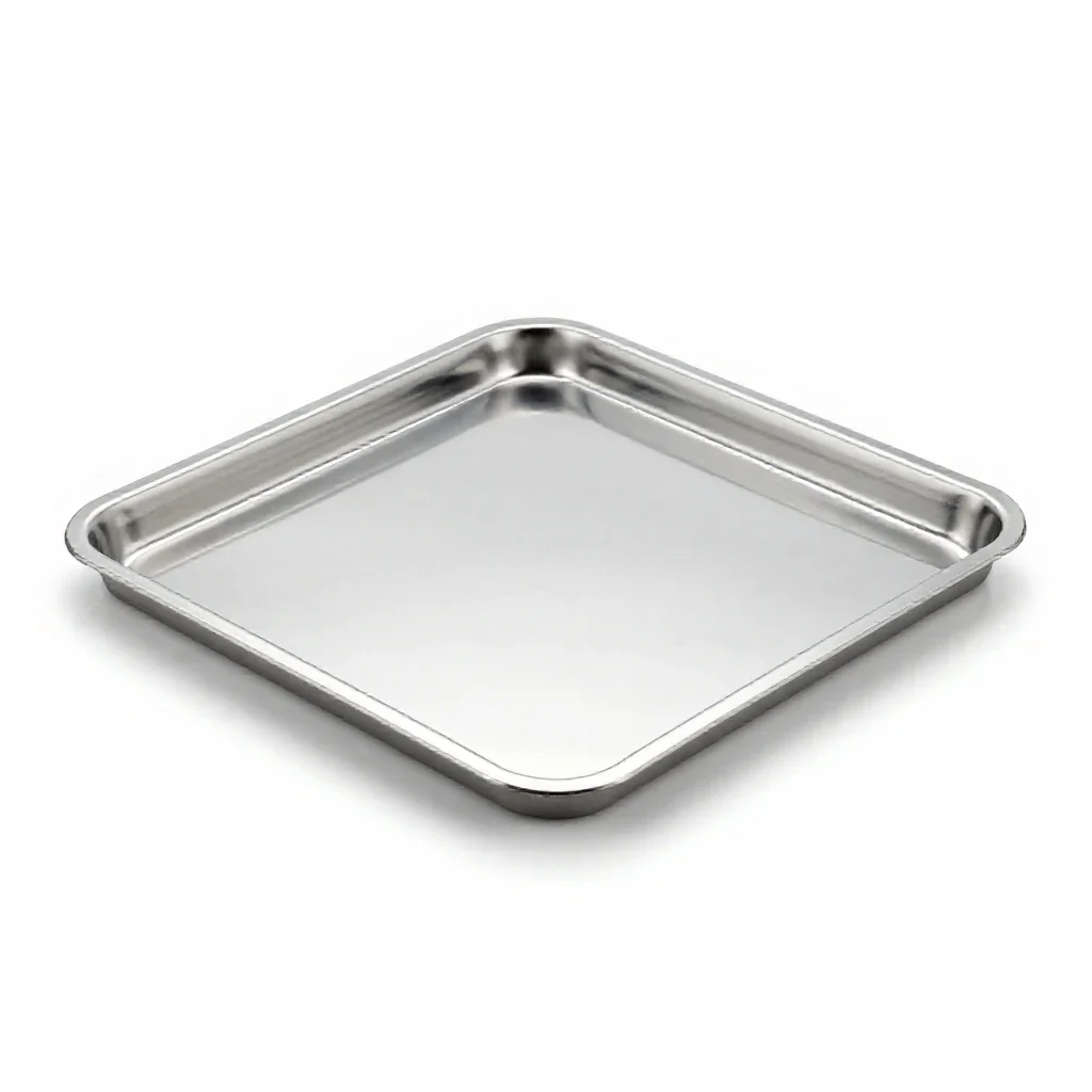 Steel plate isolated on a white background