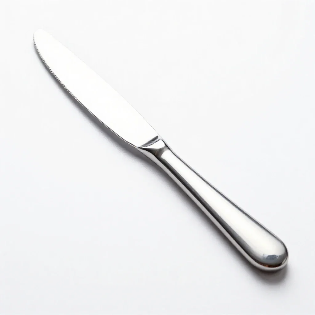 Table knife isolated on a white background