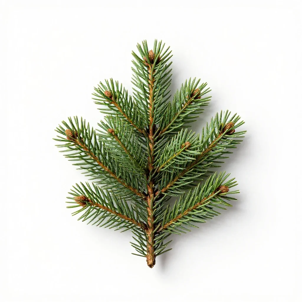 Balsam fir isolated on a white background