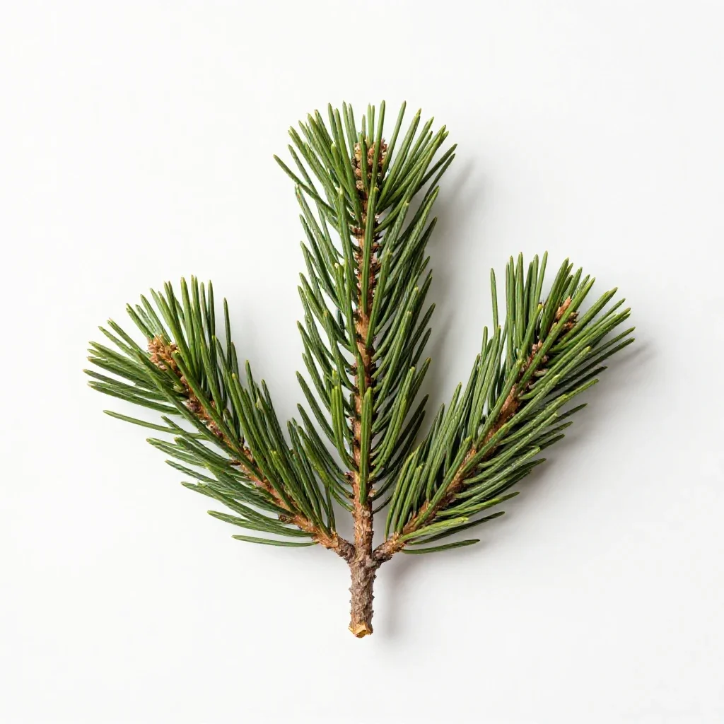 Bishop pine isolated on a white background