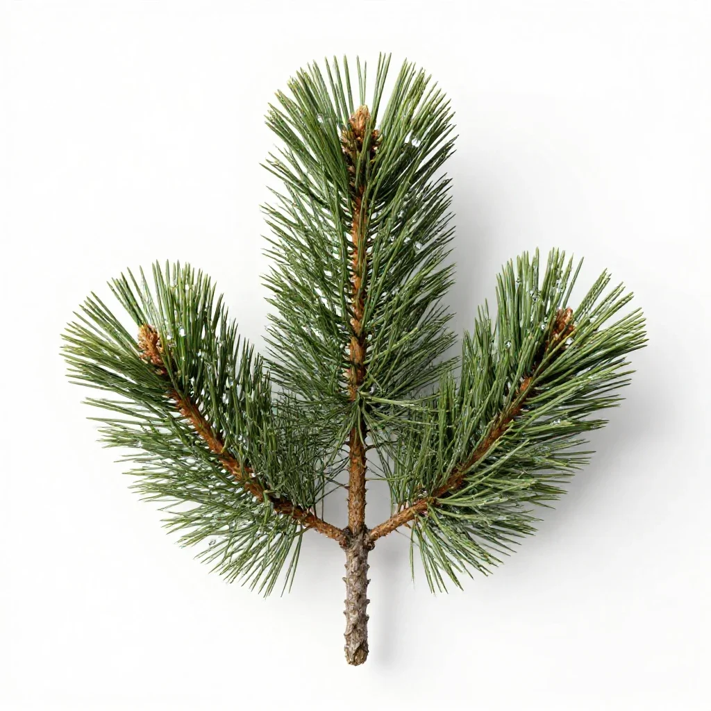 Black pine isolated on a white background
