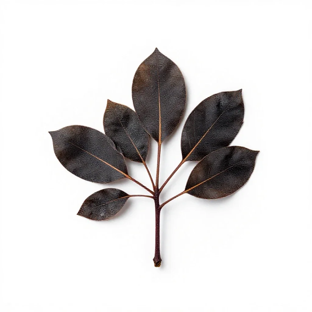 Black wattle isolated on a white background