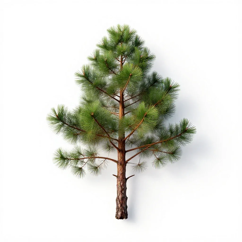 Brown pine isolated on a white background