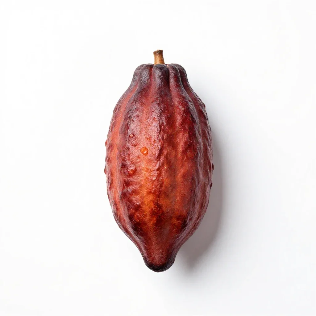 Cacao bean isolated on a white background