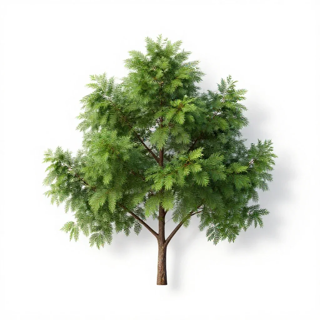Camphor tree isolated on a white background