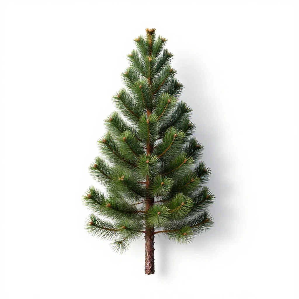Celery top pine isolated on a white background