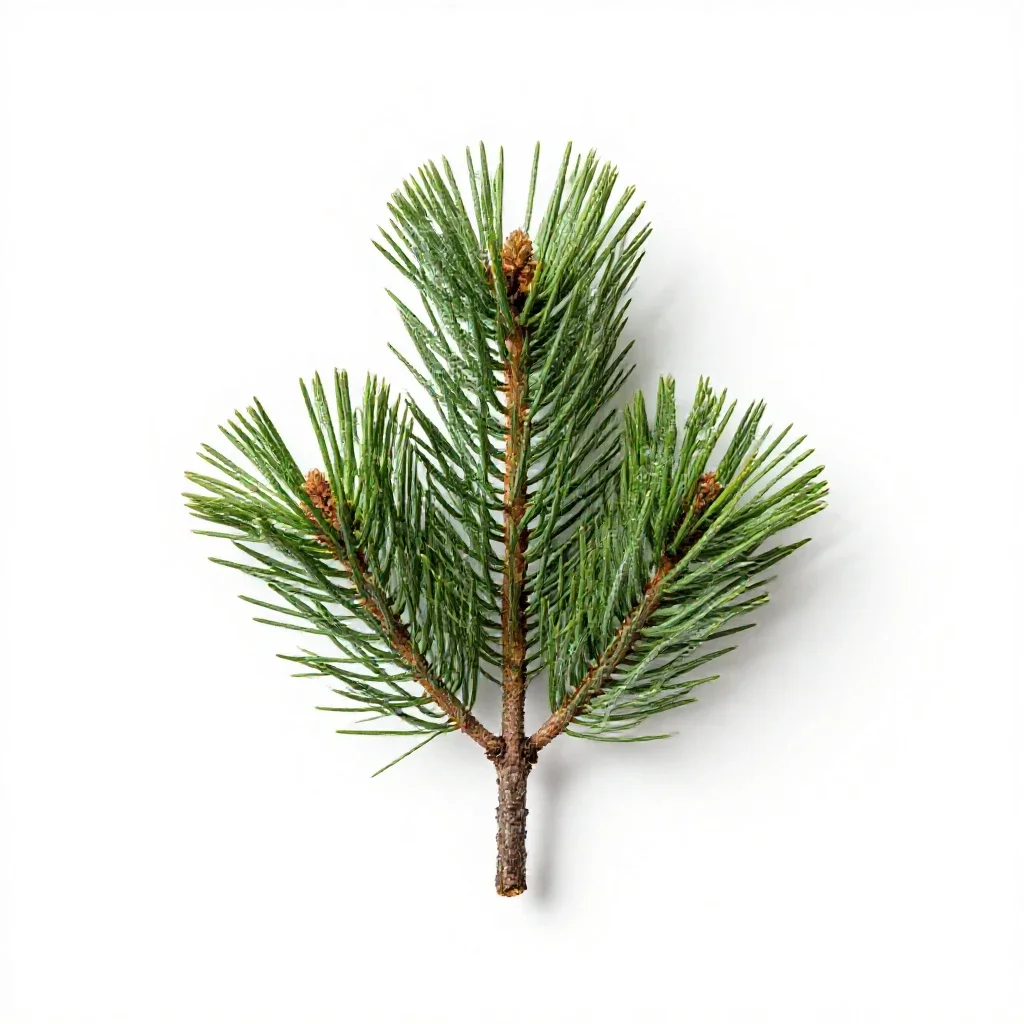 Dundathu pine isolated on a white background