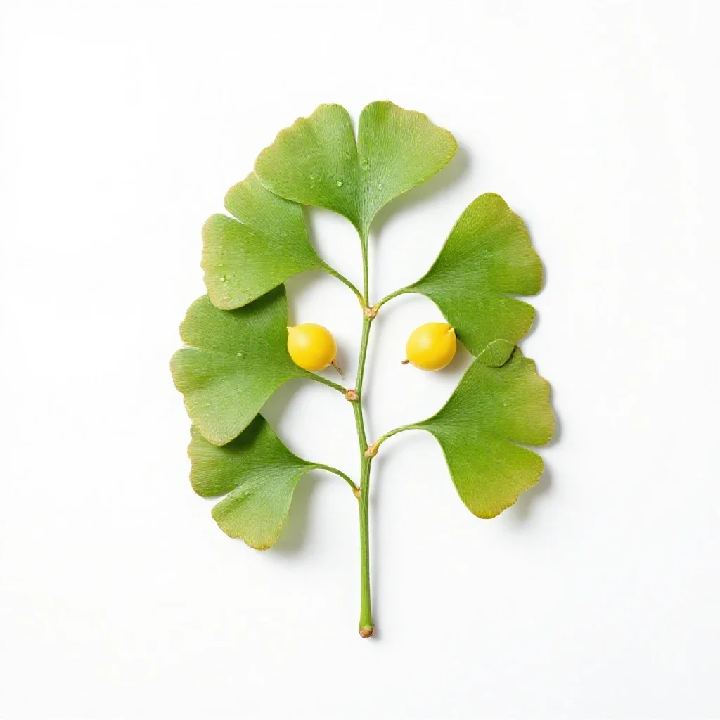 Ginkgo isolated on a white background