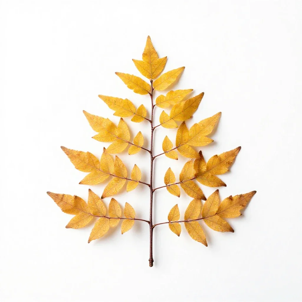 Golden larch isolated on a white background