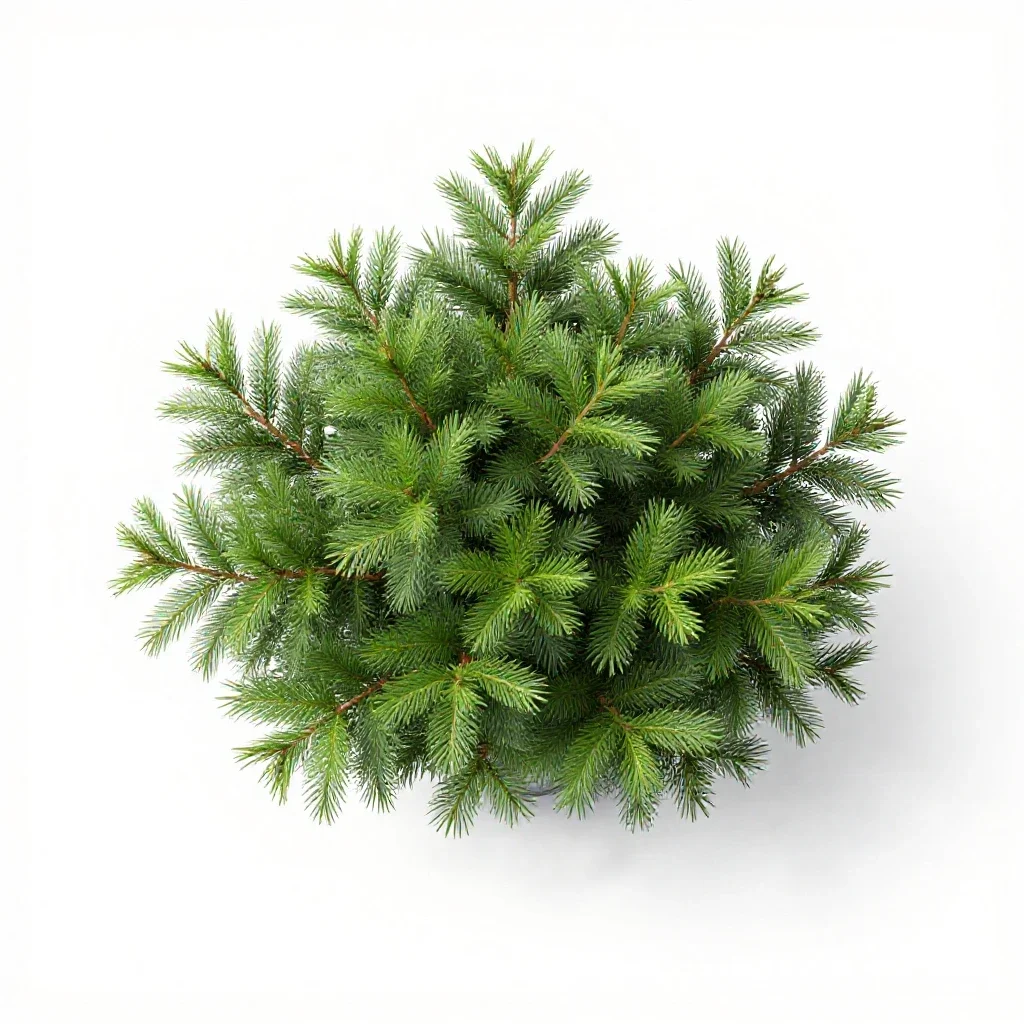 Hiba arborvitae isolated on a white background