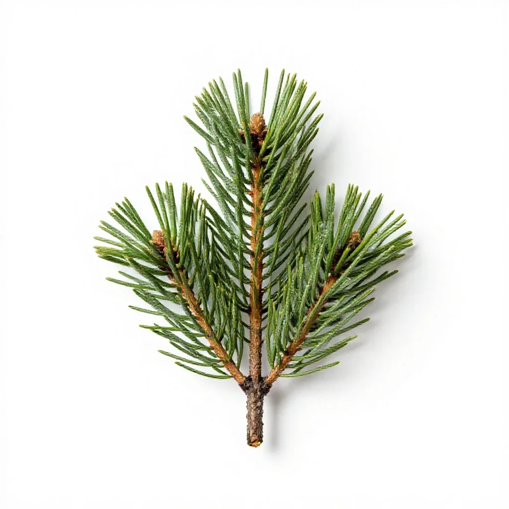 Jack pine isolated on a white background