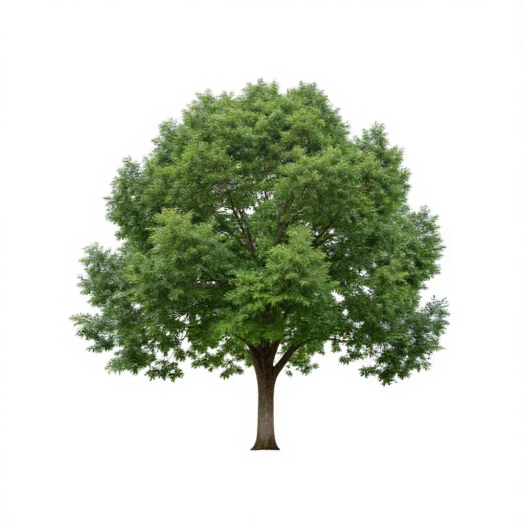 Katsura tree isolated on a white background