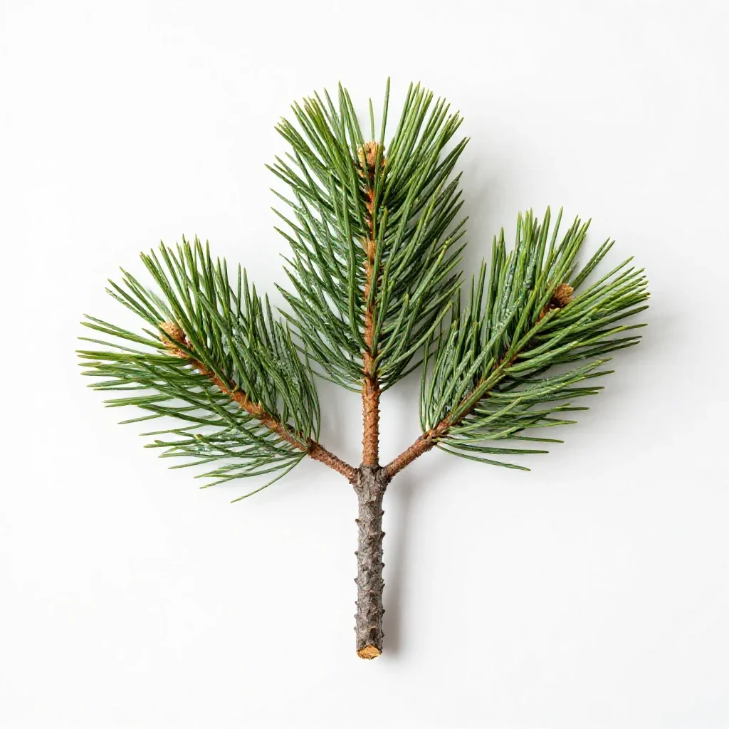 Kauri pine isolated on a white background