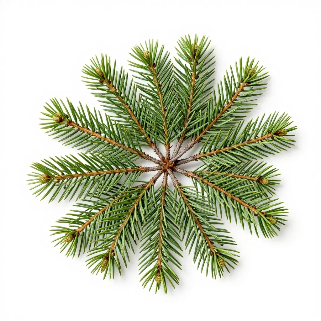 Larch isolated on a white background
