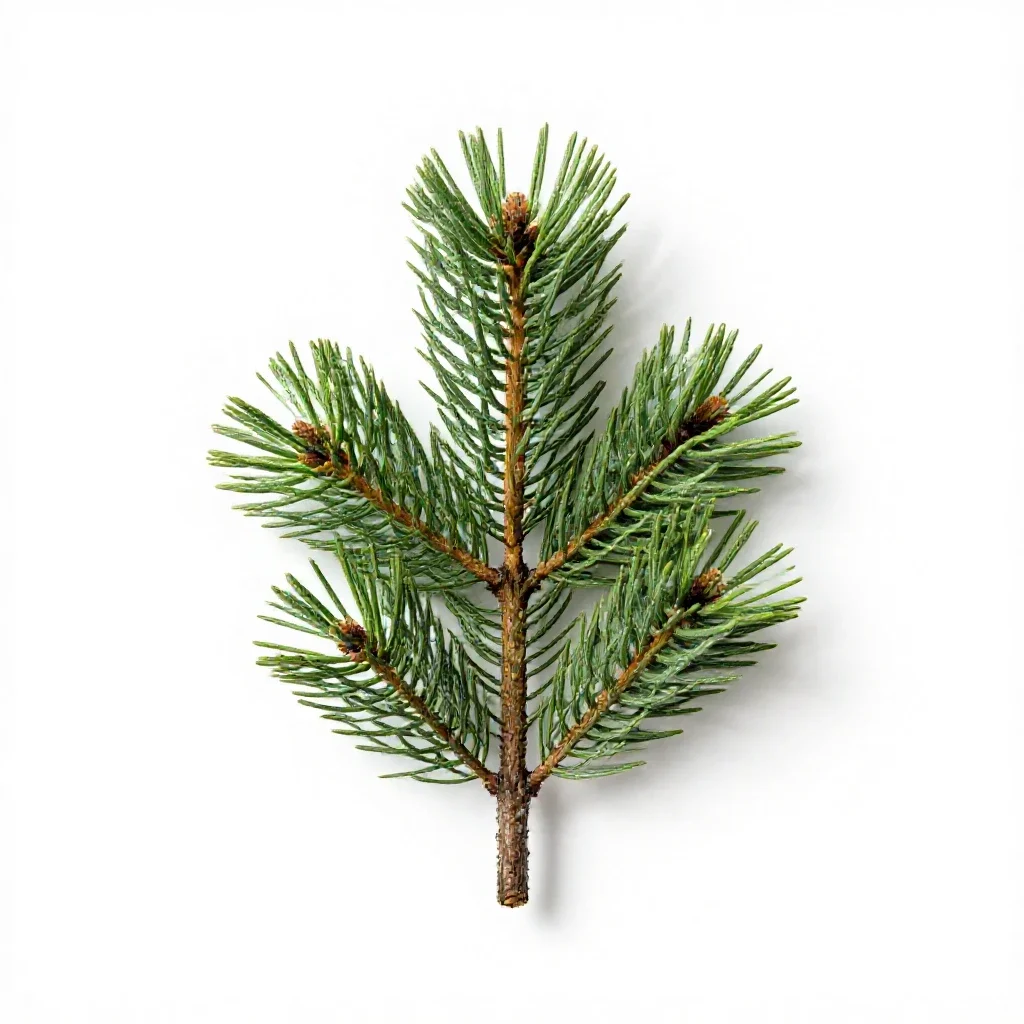 Limber pine isolated on a white background