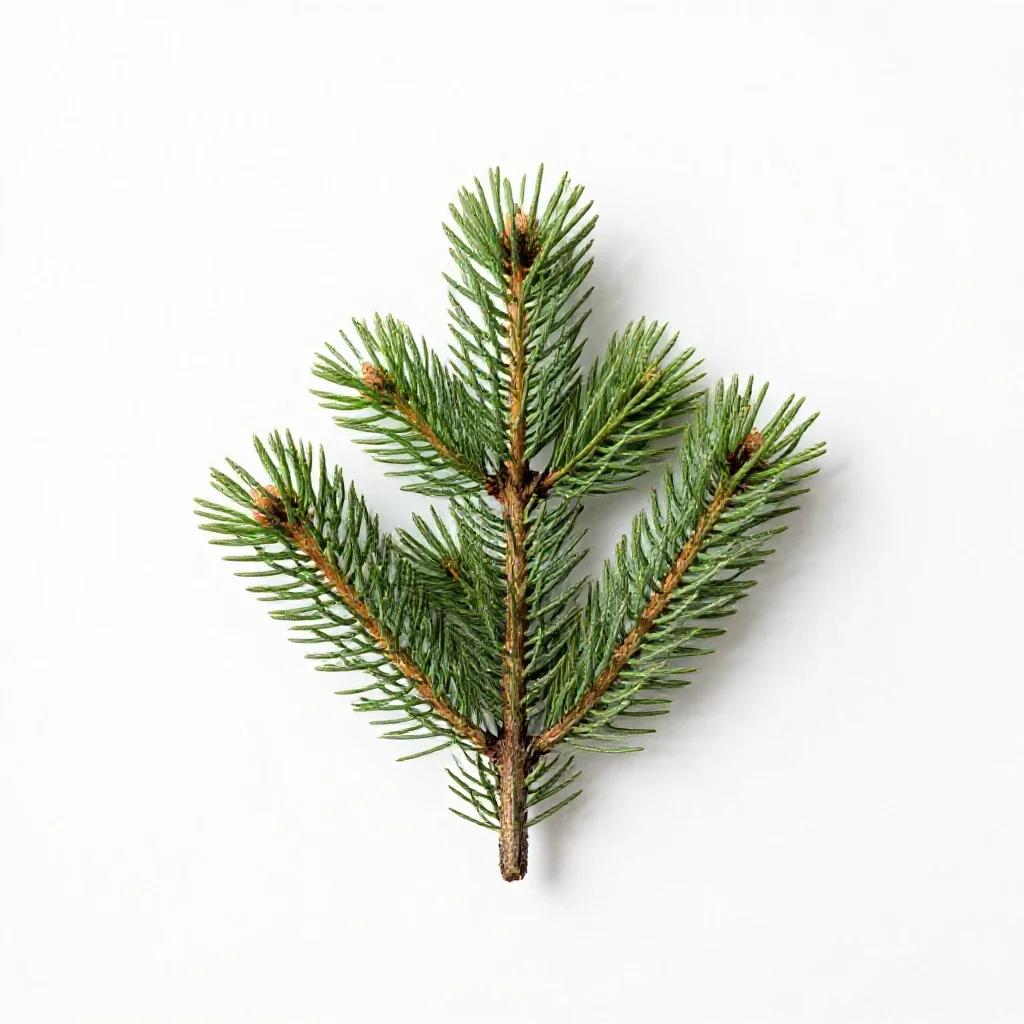 Lowland fir isolated on a white background