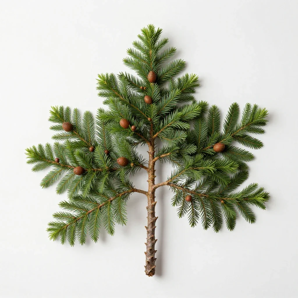 Monkey puzzle isolated on a white background