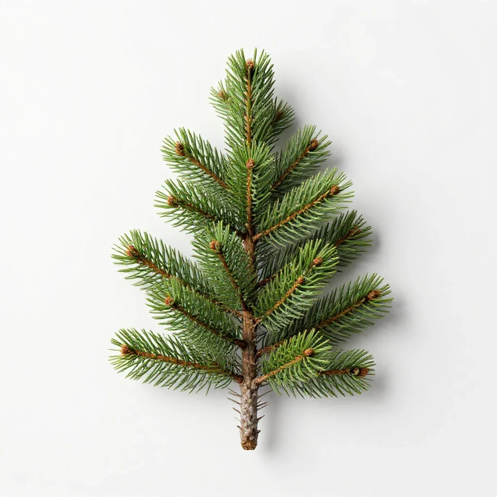 Mountain hemlock isolated on a white background
