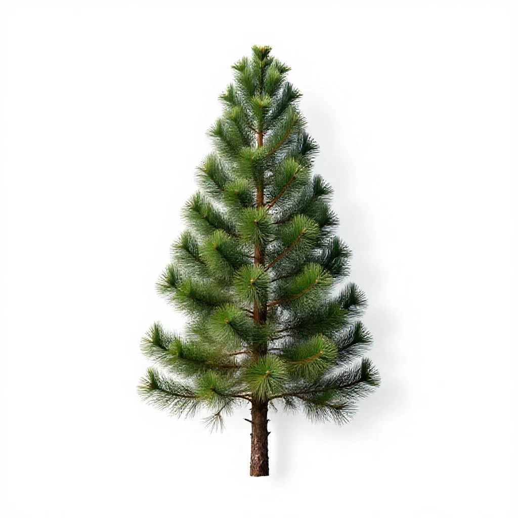 New caledonian pine isolated on a white background