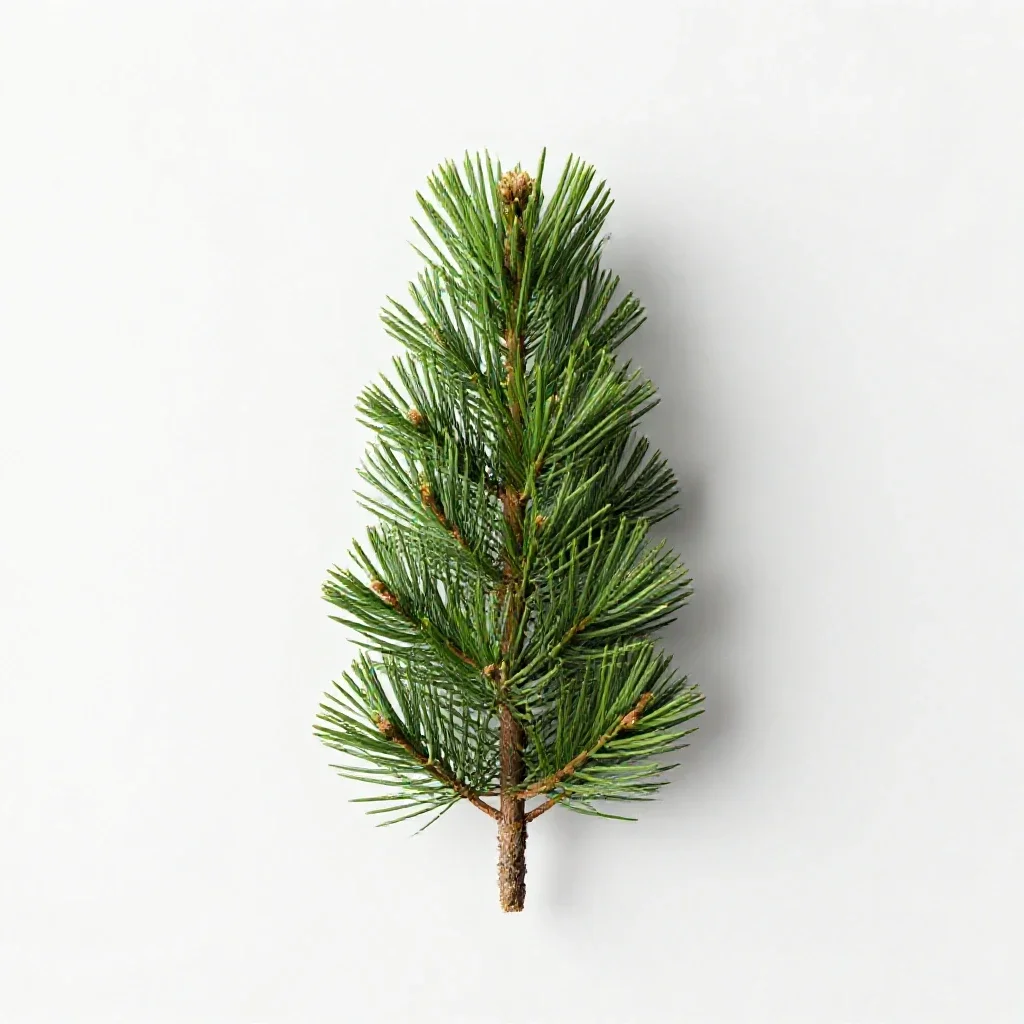 Norfolk island pine isolated on a white background