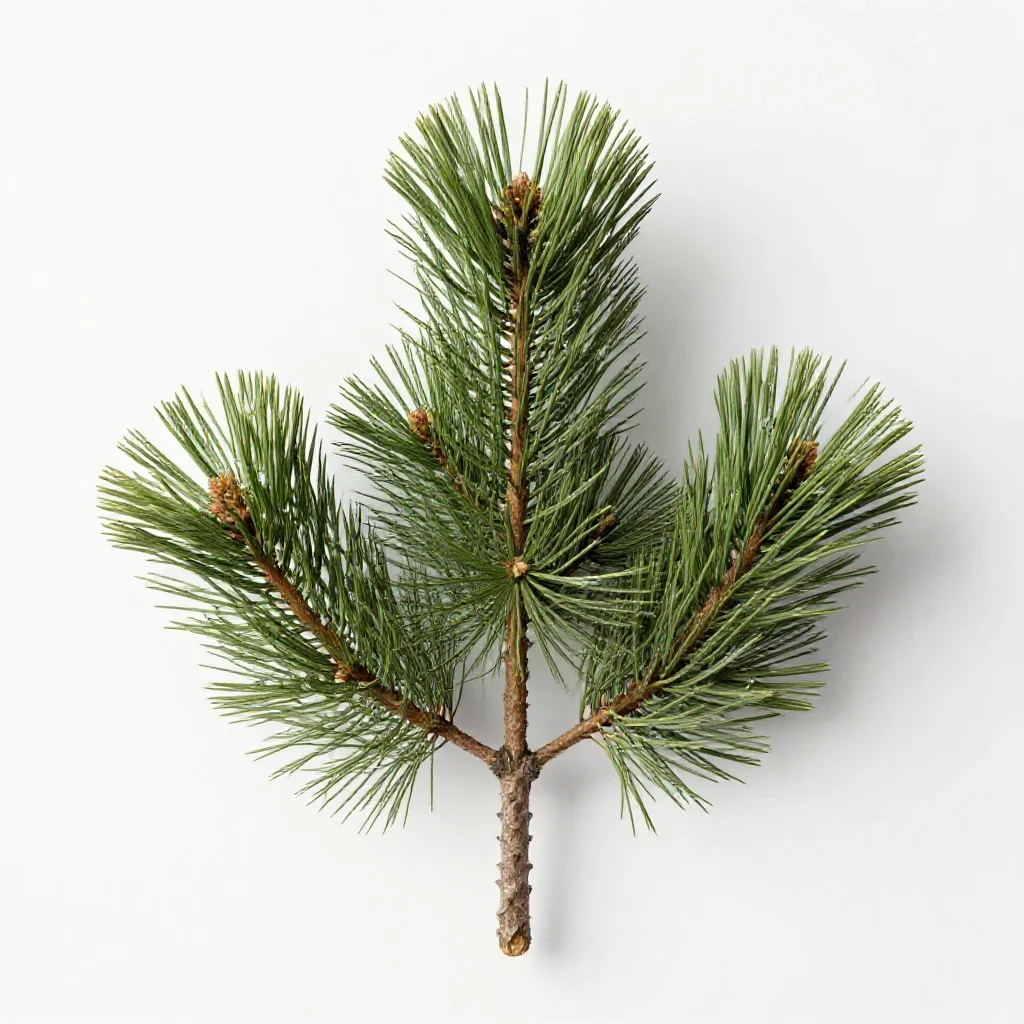 Pitch pine isolated on a white background