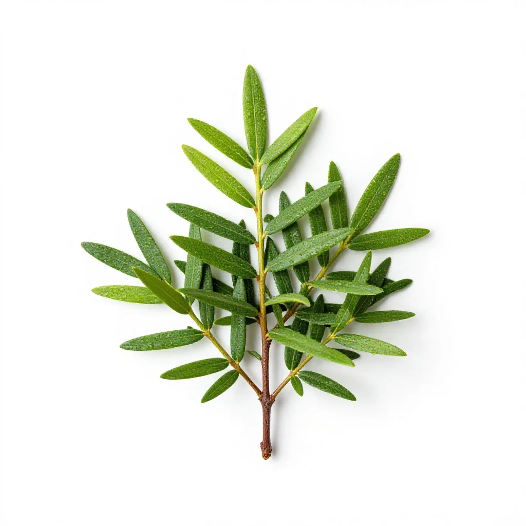 Plum-fruited yew isolated on a white background