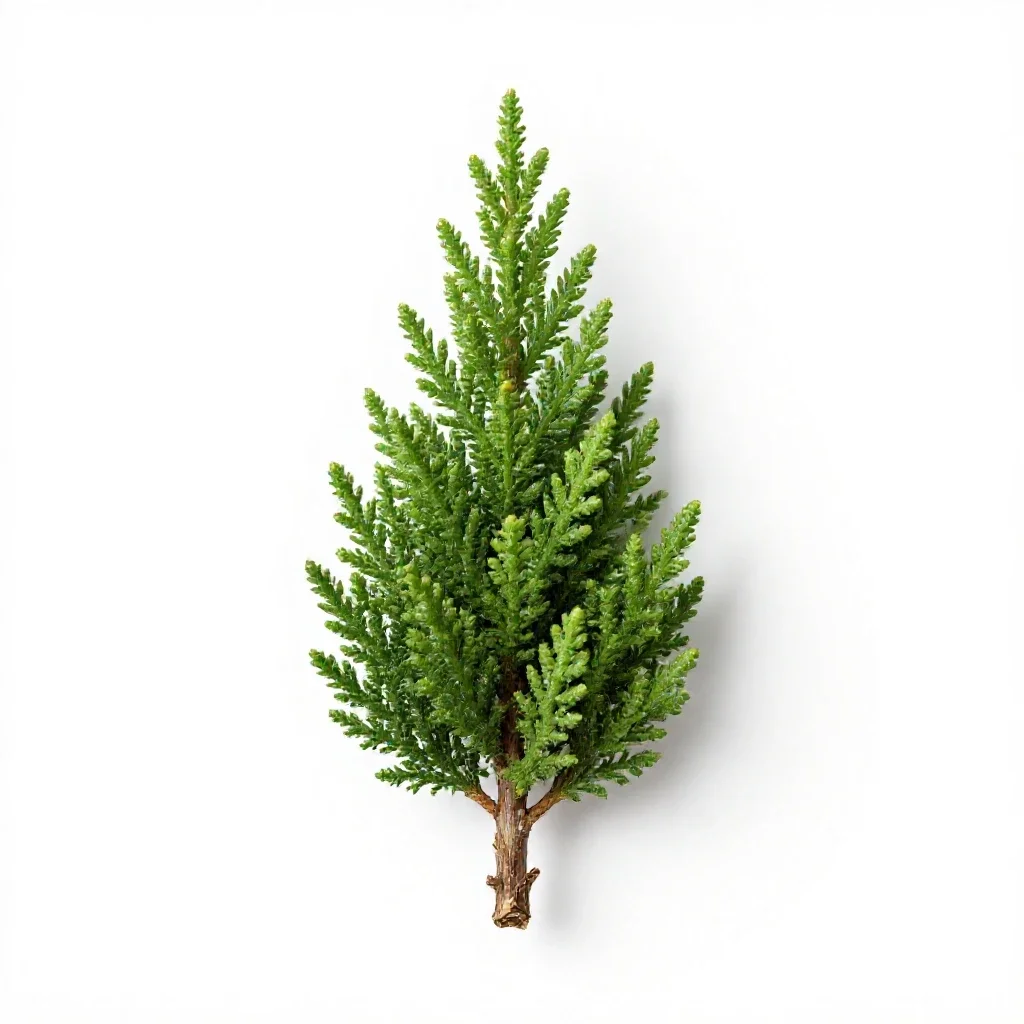 Pygmy cypress isolated on a white background