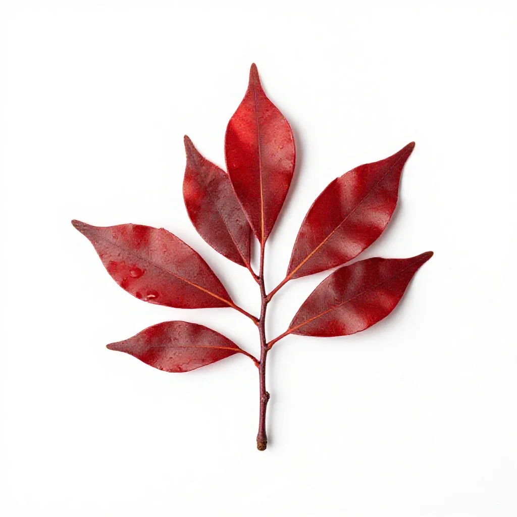 Red kauri isolated on a white background