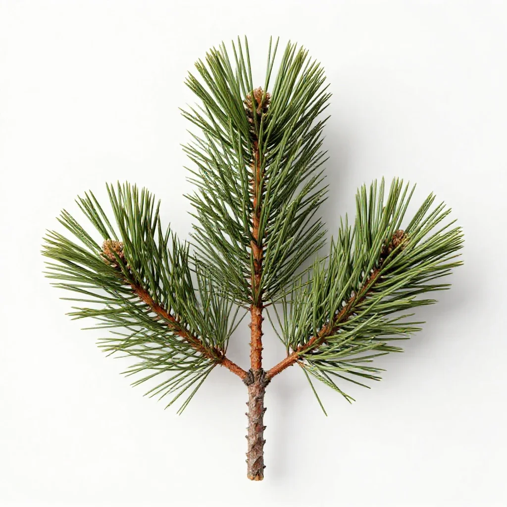 Red pine isolated on a white background