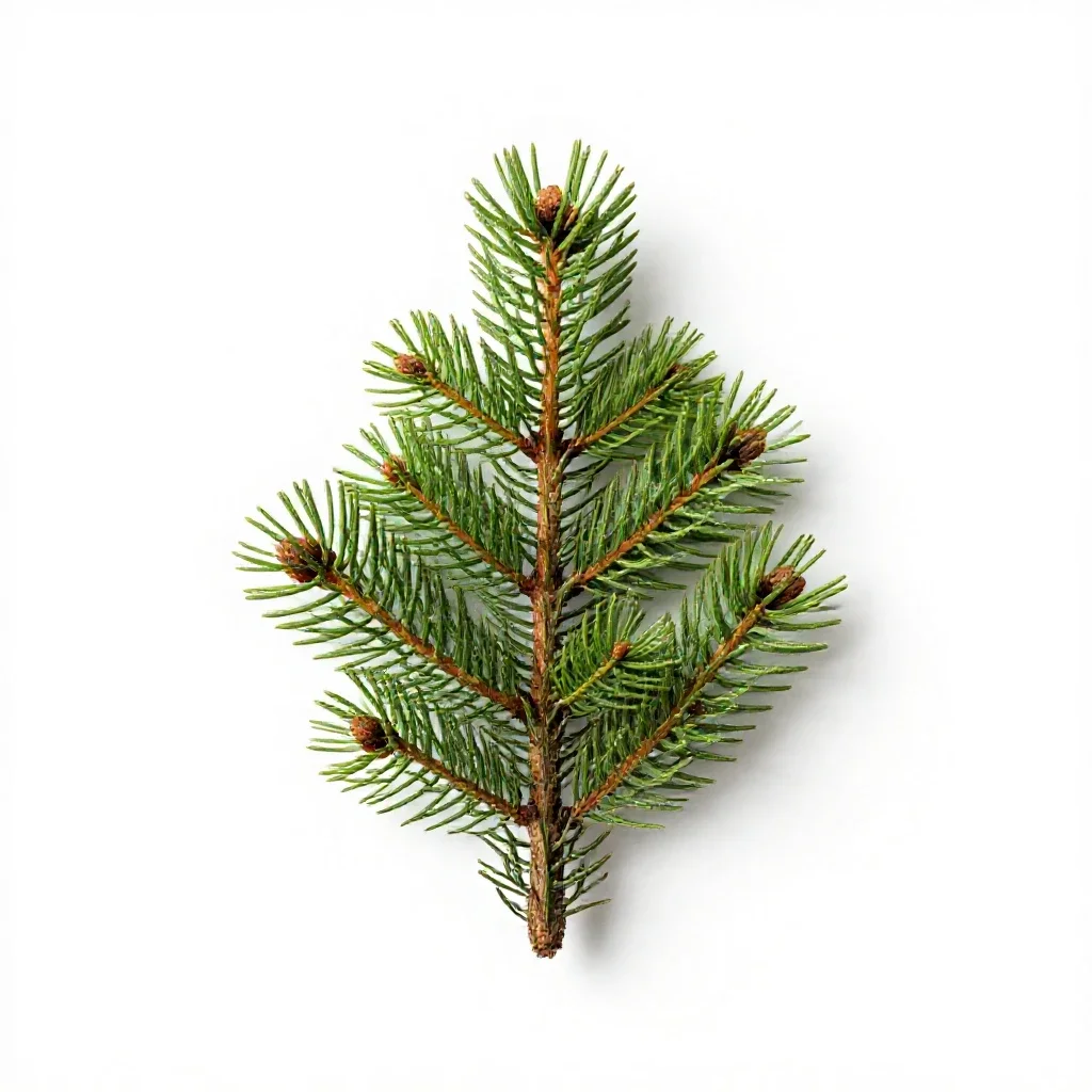 Red spruce isolated on a white background