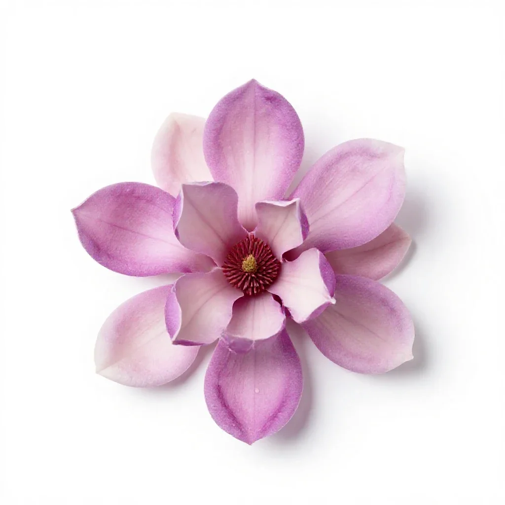 Saucer magnolia isolated on a white background