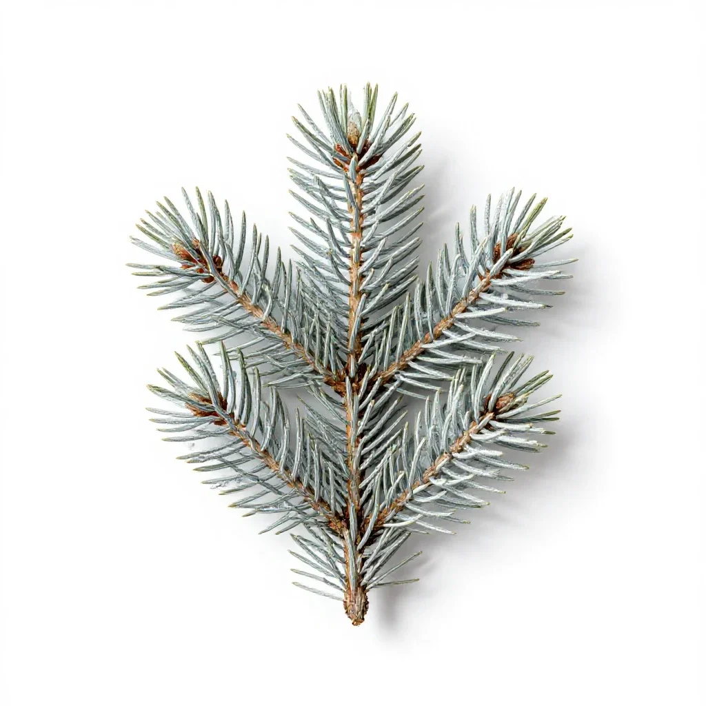Silver fir isolated on a white background