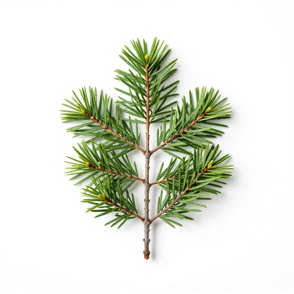 Southern white cedar isolated on a white background