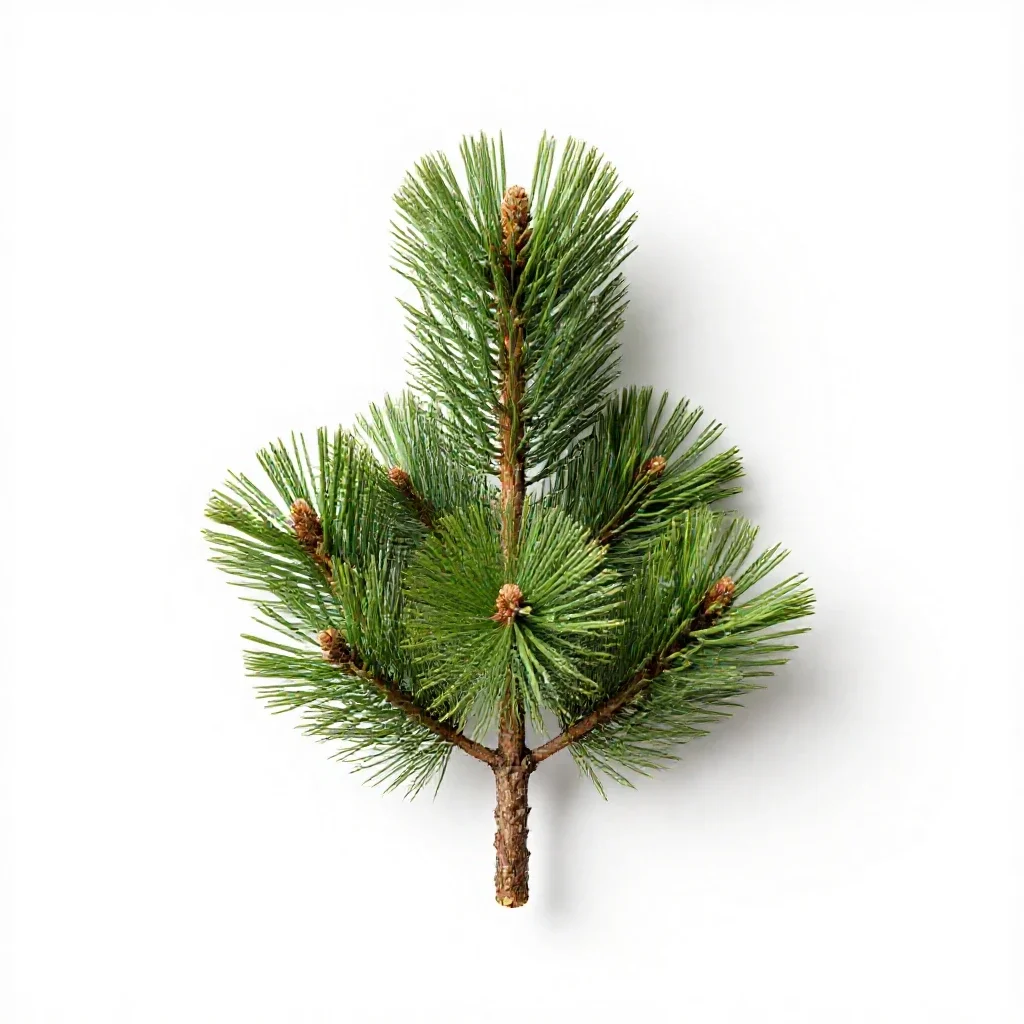 Southwestern white pine isolated on a white background