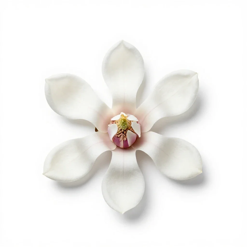 Star magnolia isolated on a white background