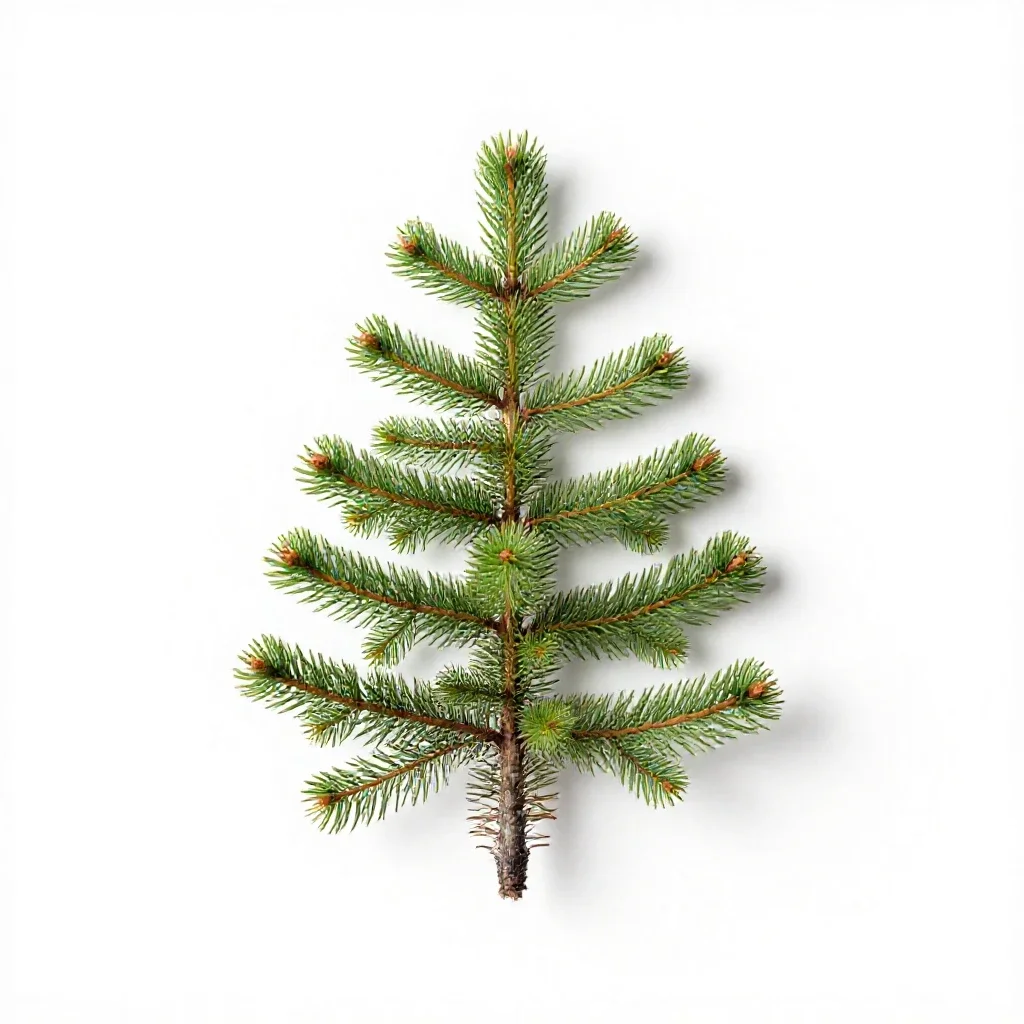 Subalpine larch isolated on a white background