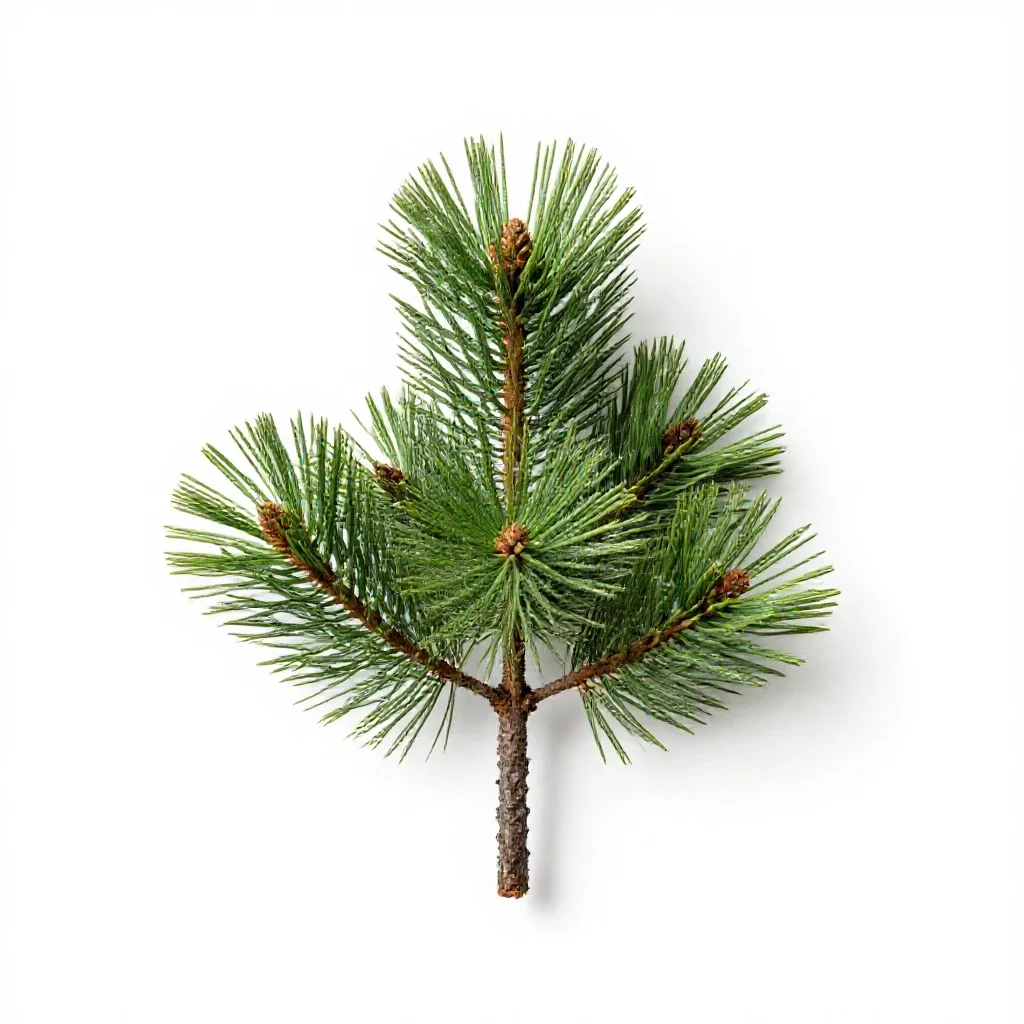 Swamp pine isolated on a white background