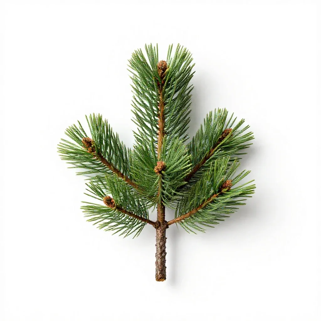 Table-mountain pine isolated on a white background