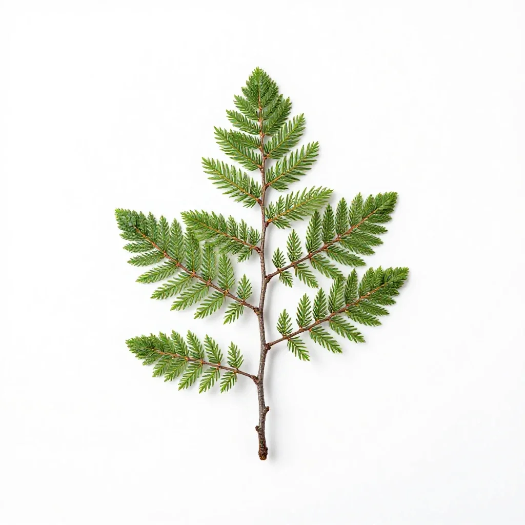 Western larch isolated on a white background