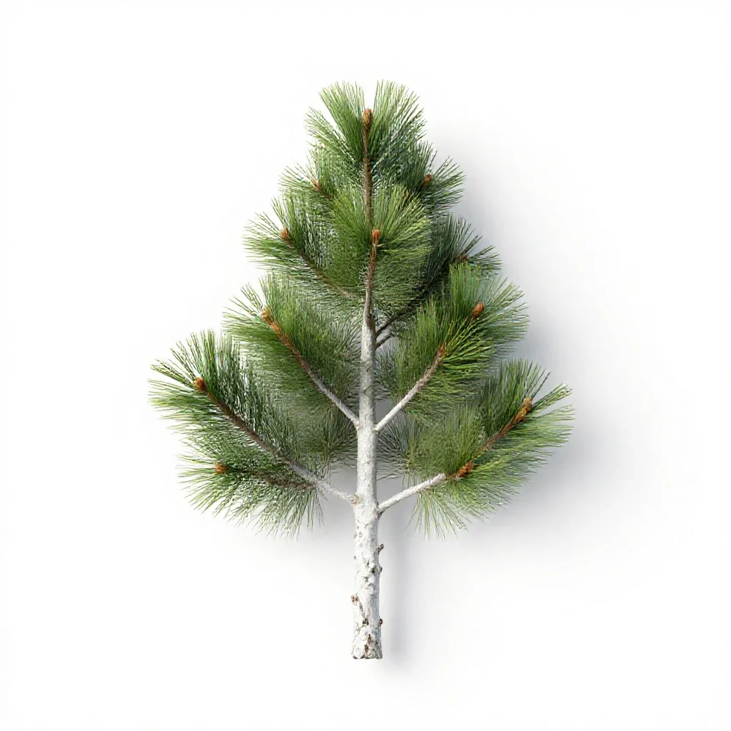 Westland pine isolated on a white background
