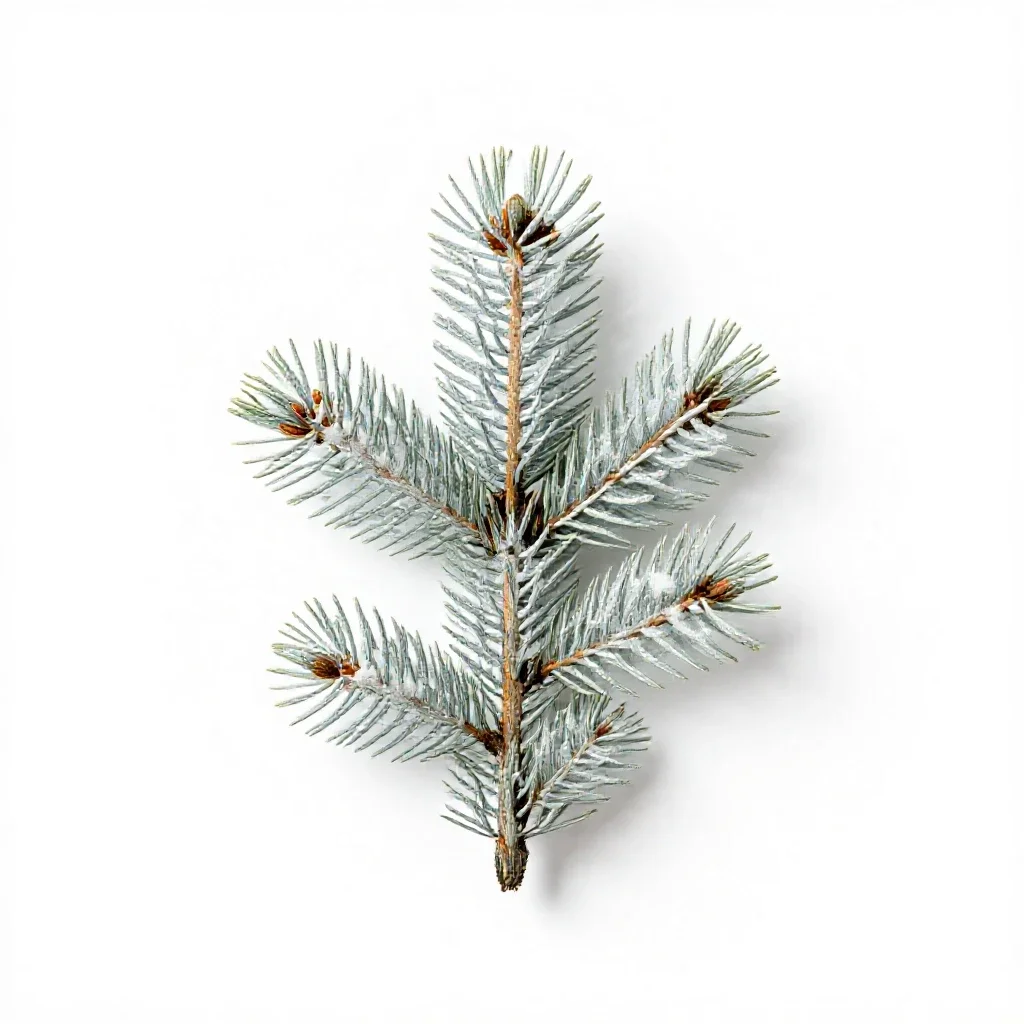 White fir isolated on a white background