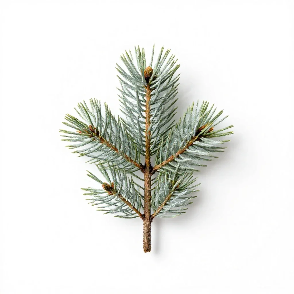 White pine isolated on a white background
