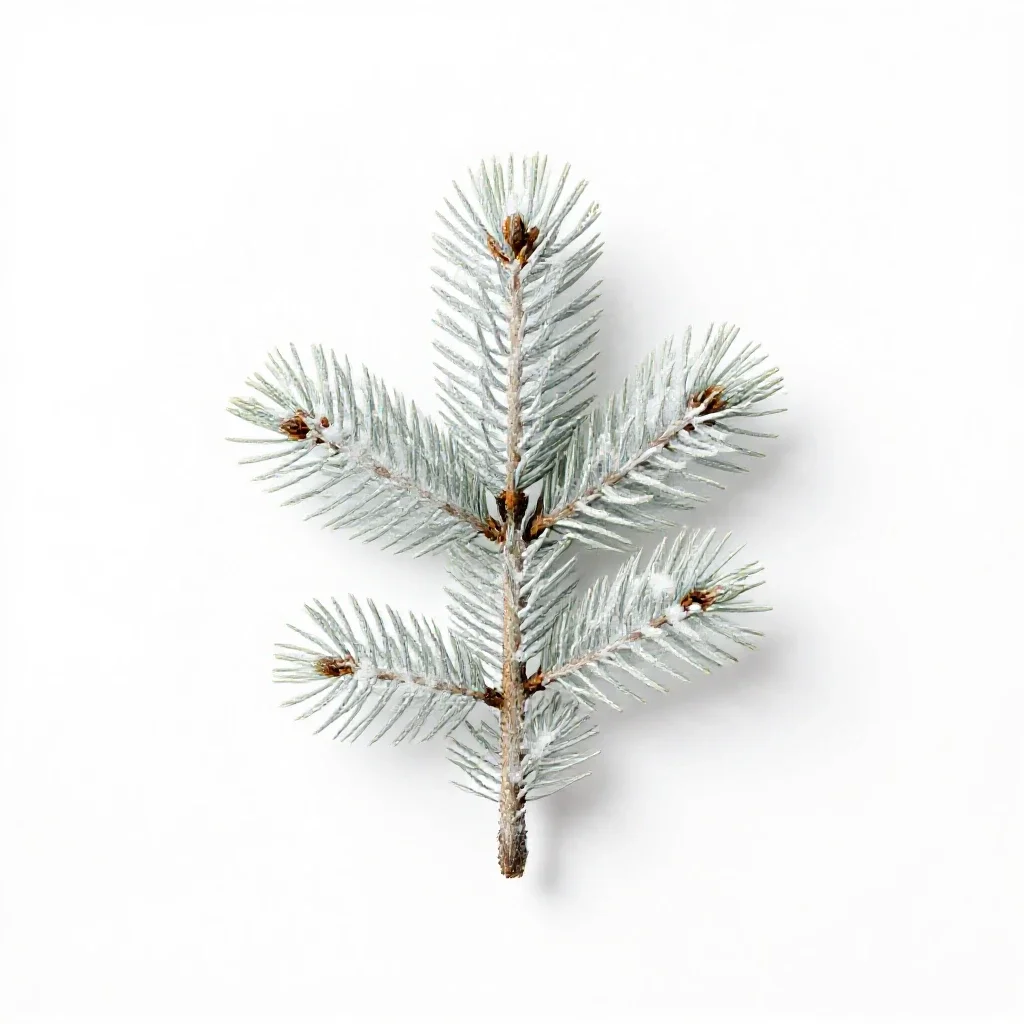 White spruce isolated on a white background