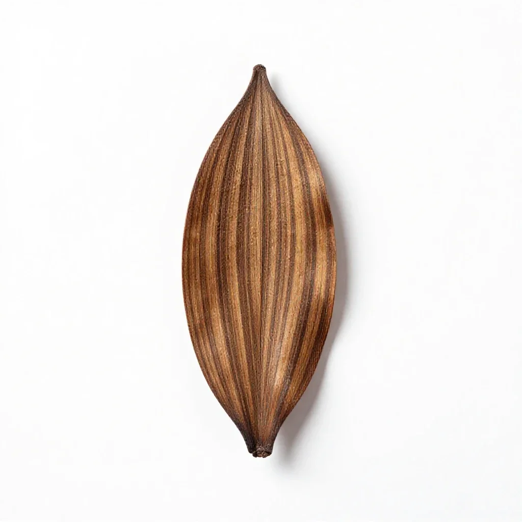 Zebrawood isolated on a white background