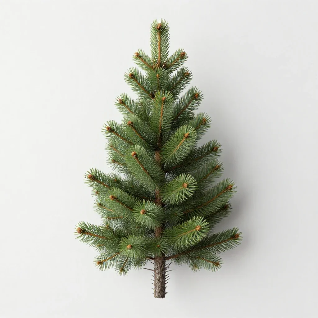 Amabilis fir isolated on a white background